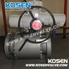 Cast Steel Trunnion Ball Valves with Electric Actuator